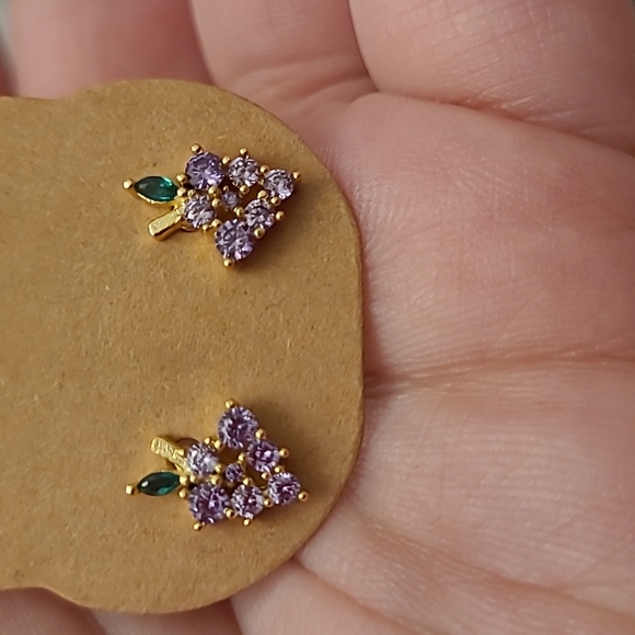 Grapes 14K Gold Filled Earrings - Picture 3 of 8